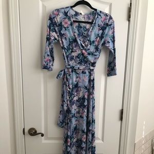 Pinkblush Maternity Wrap Dress in Floral Print